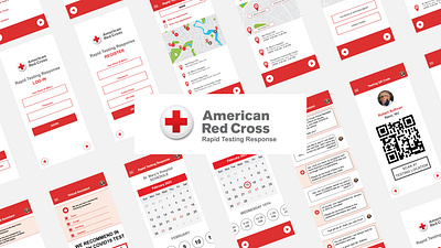 Red Cross Rapid Testing Response design thinking figma graphic design medical app ui user research ux wireframing