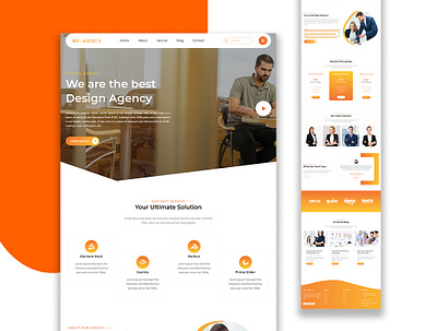 Design Agency Landing Page - Website Design agency agency landing page agency website business business web business website clean design design digital agency digital marketing graphics design home page landing page landingpage marketing modern ui ui design web design website