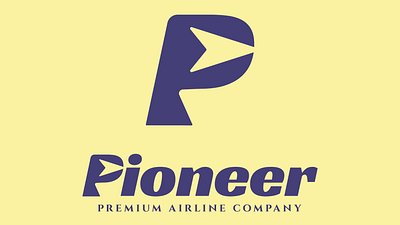 "Pioneer" Airline logo concept [every day logo challenge] day 12 branding dailylogochallenge design graphic design illustration logo vector