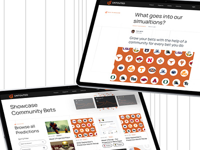 Untouted Blog Prediction betting branding dashboard design graphic design illustration landing page logo webflow website