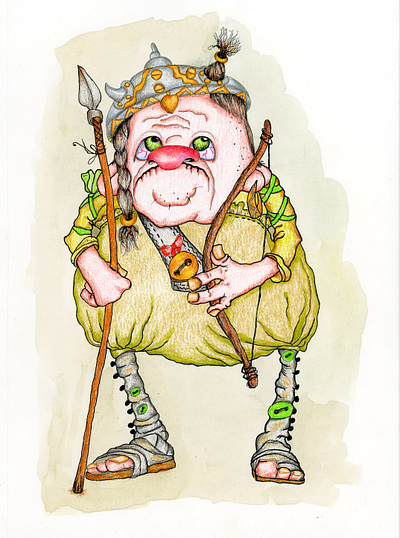 Warrior, illustration book illustration children humor illustration logo troll witch