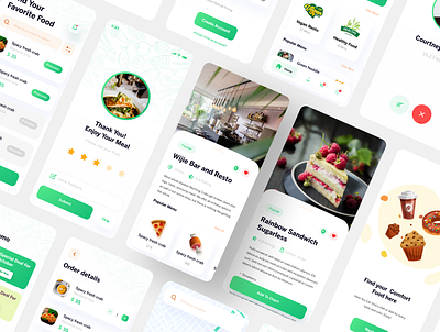 FoodNinja app design branding design graphic design ui ux