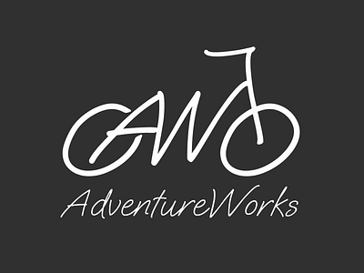 AdventureWorks Logo animation bicycle bike branding business design graphic happy illustration local logo repair sales shop small typography ui ux vector wholesale