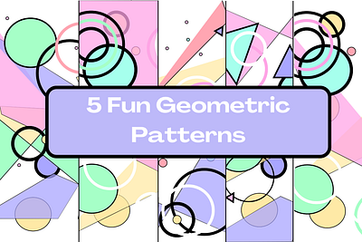 Bubblegum-Colored Geometric Patterns abstract design geometric graphic design illustration patterns vector