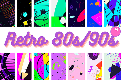 Retro 80s/90s Geometric Patterns 80s 90s abstract design geometric graphic design illustration memphis style nostalgic patterns retro