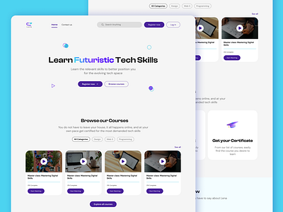 Web3 Learning Platform Landing Page UI UX Design bitcoin blockchain branding cryptocurrency design illustration logo ui ux web 3