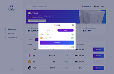Repay UI bitcoin blockchain cryptocurrency design ui ux web 3