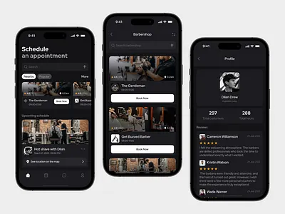 Buzz - Barbershop mobile app appointment barber barbershop clean ui design haircolor haircut mobile app shave ui design