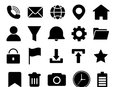 Contact Us Icon Set Vector Illustration app icon set app icons vector bell icon call icon contact us icons email icon filled icons set flag icon location lock icon mobile application icons phone call profile icon set icons settings gear icon ui ux icon web icon set web icons collection website icon www icon