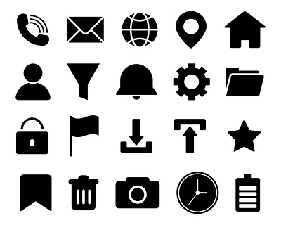 Contact Us Icon Set Vector Illustration app icon set app icons vector bell icon call icon contact us icons email icon filled icons set flag icon location lock icon mobile application icons phone call profile icon set icons settings gear icon ui ux icon web icon set web icons collection website icon www icon