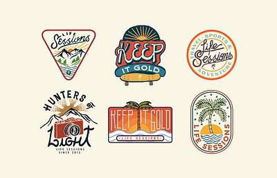Badges | Life sessions apparel badge design graphic design illustration lettering logo t shirt