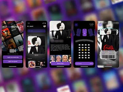 Cinemania: Your Ultimate Movie Hub for Cinematic Experiences app branding design illustration typography ui ux