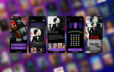 Cinemania: Your Ultimate Movie Hub for Cinematic Experiences app branding design illustration typography ui ux