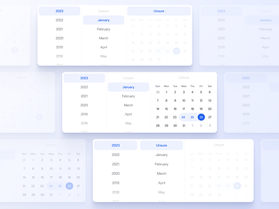 The Unsure Date Picker app branding design product design ui