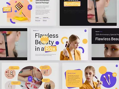 Beyond Beauté #2 - Beauty Presentation Deck after effects animation beauty branding campaign company deck design graphic design keynote layout motion graphics pitchdeck powerpoint presentation product slide slides solution template