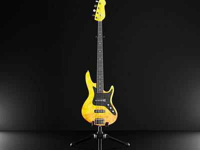 Bass Guitar 3D Modelling 3d design 3d model 3d render bass design guitar model