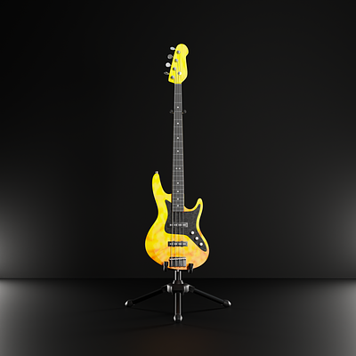 Bass Guitar 3D Modelling 3d design 3d model 3d render bass design guitar model