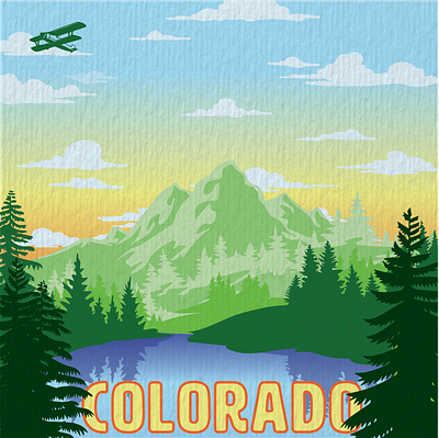 Colorado adobe artwork colorado design graphic design illustration illustrator logo postcard t shirt vector