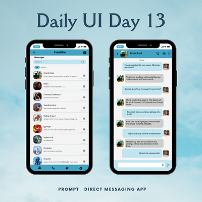 Daily UI Day 13 Direct message app app branding graphic design logo ui uidesign uiux