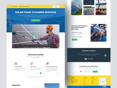 Solar Panel Landing Page ✨ energy hydropower minimal panel renewable energy saas saas landing page solar solar panel solar panwl website design ui ui design ux design web website design