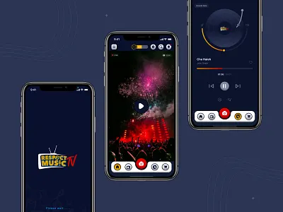 Respect Music - Music Mobile App album app design artist audio player dark ui ios design mobile app music music app music player play playlist podcast profile song spotify stream trendy design uidesign uiux