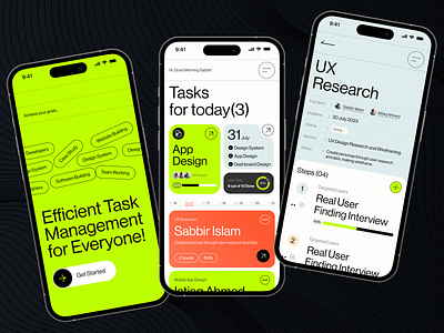 Task Management App UI UX Design graphic design modern ui task management app ui ui design uiux user interface design uxdesign uxui