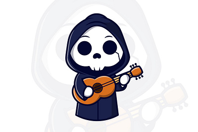 STICKER GRIM REAPER CARTOON artist