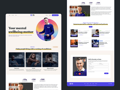 Therapist's Landing page design landing page ui webdesign