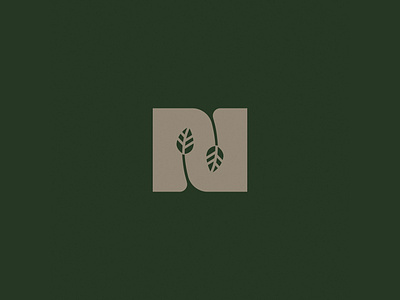 N logo for an organic company brand identity branding minimalist monogram monogram letter mark n logo n monogram organic branding organic logo