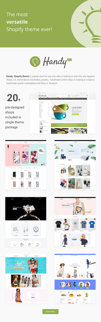 Handy - Handmade Shop Shopify Theme woocommerce templates