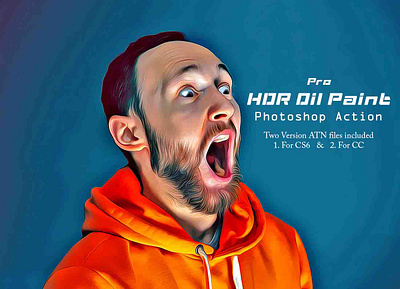 Pro HDR Oil Paint Photoshop Action luxury oil