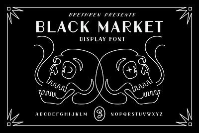 Black Market display font fonts graphic design illustration logo otf skulls type typeface typography vector