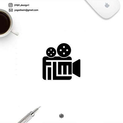 FILM MONOGRAM LOGO CONCEPT branding design film graphic design illustration lettering logo logo film monogram motion graphics top design top logo ui vector