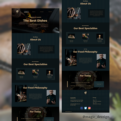 Restaurant Landing Page 3d animation app branding design graphic design illustration logo motion graphics typography ui ux vector