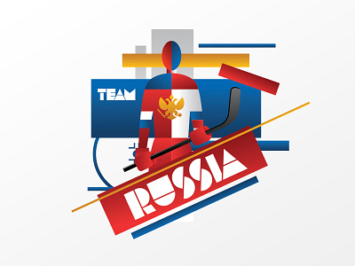 hockey avant-garde print branding hockey ice hockey illustration logo russia sport sportbranding sportlogo