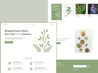 Plant Marketplace Landing Page design green landing page marketplace plant ui ui design web design