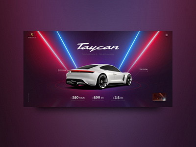 Website design Porsche Taycan 3d animation branding design graphic design illustration logo motion graphics ui ux web webdesign website