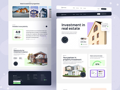 Property Investment Website Landing page airbnb apartment app booking buy house coliving landing page modern property property management real estate agency real estate website rent house rental residence template ui ux website design whiteframe