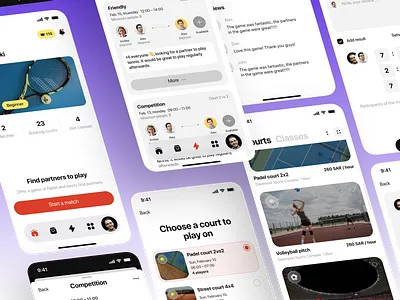 Kaki. Application for renting sports courts. app branding design graphic design minimal mobile typography ui ux
