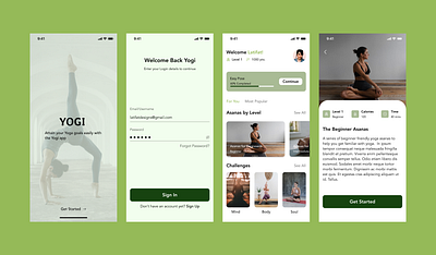 A Yoga app exploration app design graphic design ui ux