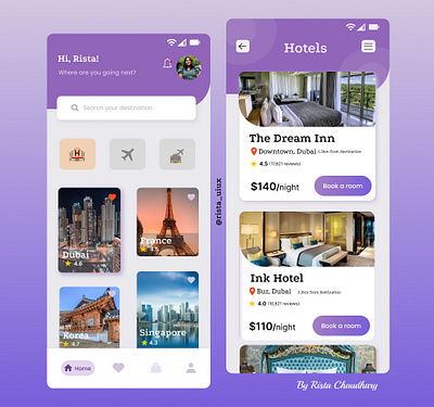 Hotel Booking App Design figma figmadesign graphic design ui uidesign uiux uiuxdesign