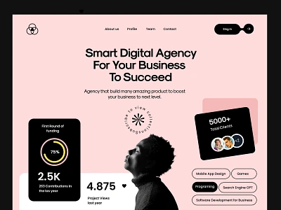 Digital Agency landing page design home home page homepage landing landing page landingpage site uidesign uiux userinterface uxui web design web page web site webdesign webpage website