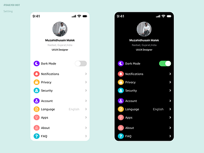 Dailyui - 07 Setting Page adobexd app appdesign behance branding dailyui design dribbblers figma graphic design graphicdesignui illustration logo typography ui uidesign userexperience userinterface vector
