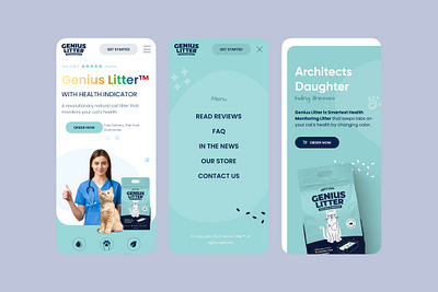 Landing page for the production of cats animation branding cats design graphic design illustration inspiration logo motion graphics ui ux webdesign