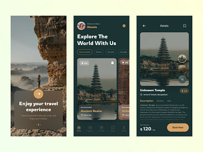 Travel and Booking App Design adventure app design booking clean ui explore ios app mobile app mobile ui ticket booking tourism travel agency travel app travel service travelling trip uidesign uitrends uiux uxdesign vacation