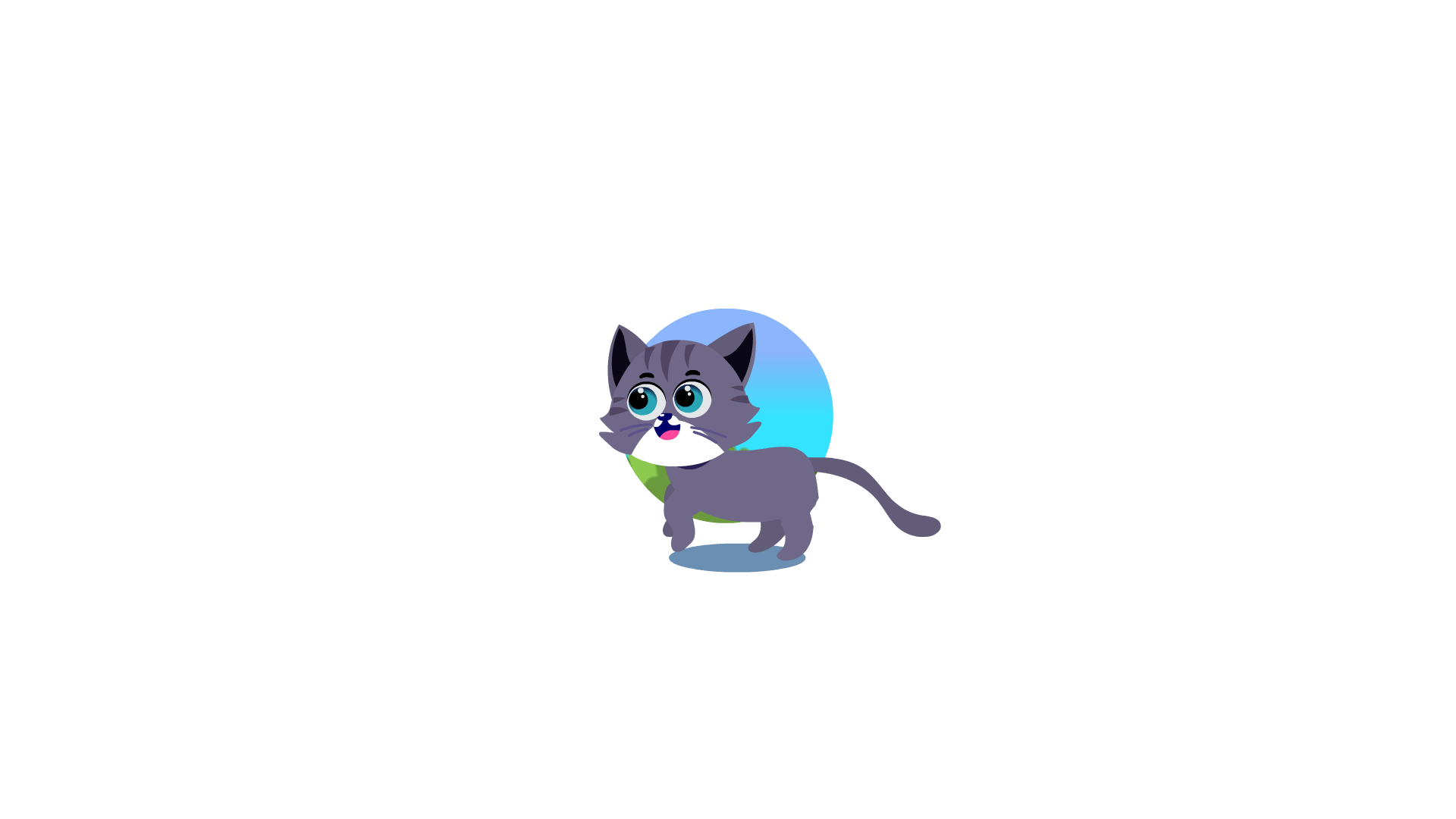 A Happy Cat animation cartoon graphic design illustration motion graphics