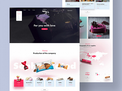 Website for confectionery 3d animation branding design graphic design illustration inspiration logo motion graphics ui ux webdesign