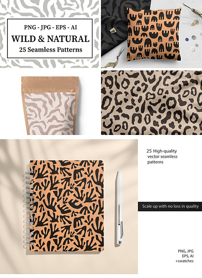 leopard print vector seamless