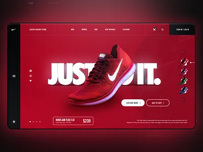 Nike Inspired Landing Concept arnabux art figma landing nike ui ux