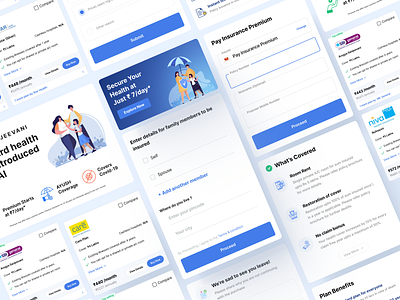 Insurance Concept App Screen app appdesign appscreens arnabux art banner blue branding clean design figma insurance ui uiux ux violet